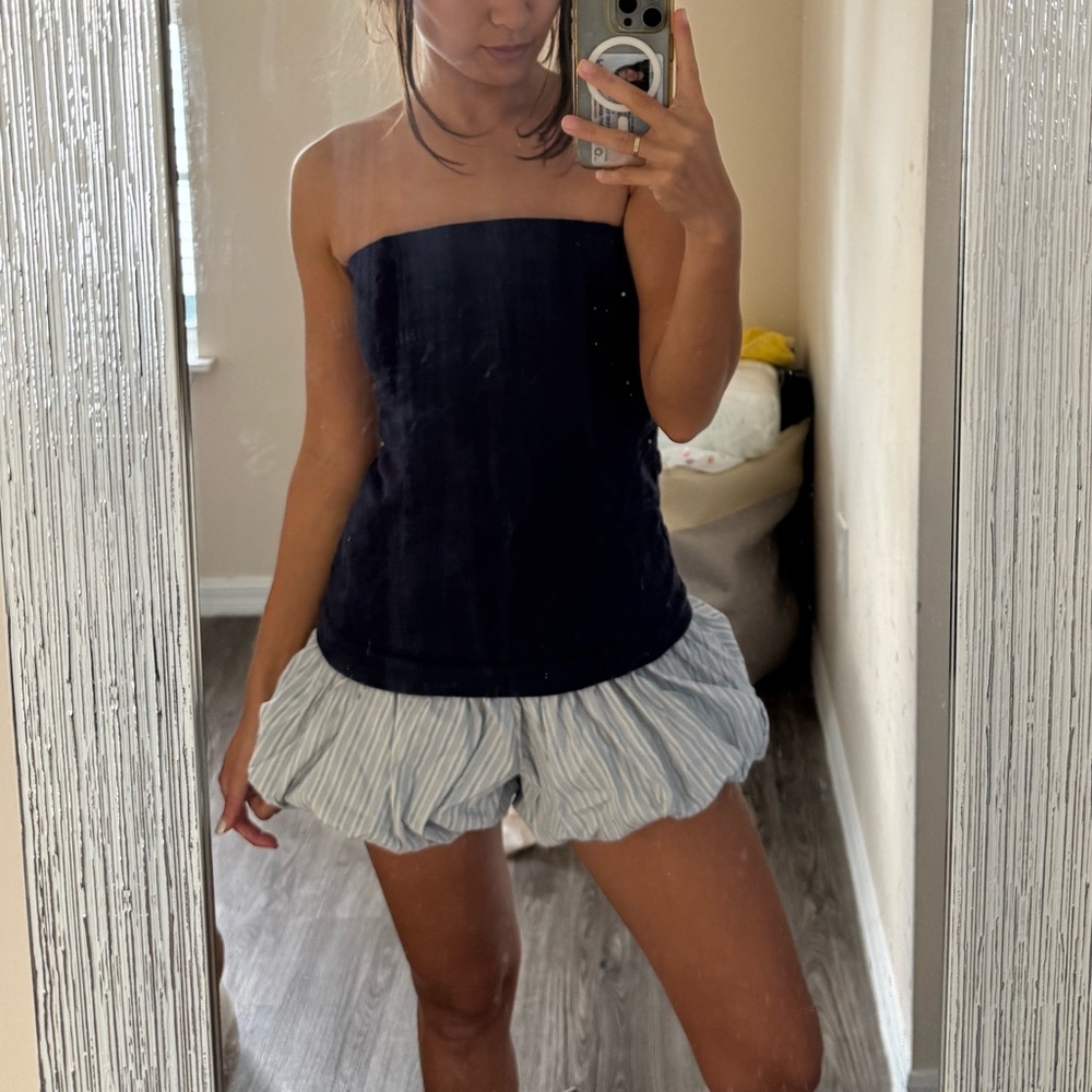 REVOLVE brand - Line & Dot Navy Strapless Mini Dress